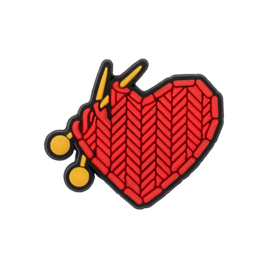 Knitting Red Heart