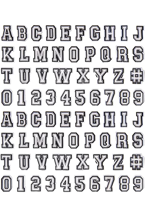 Alphabet and Numbers in Monochrome