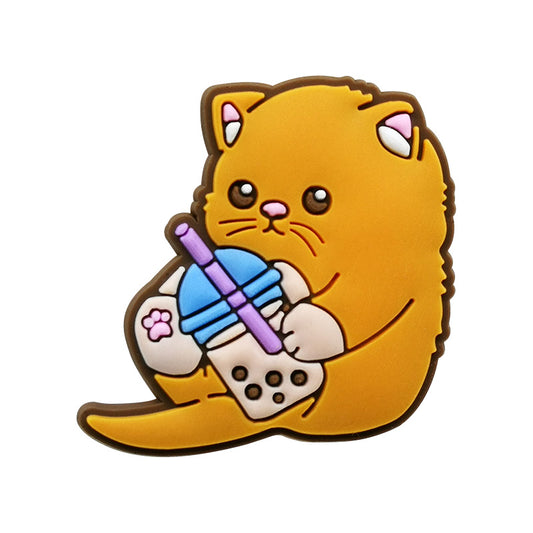 Cat Hugging Bubble Tea