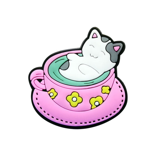 Cat in Pink Teacup