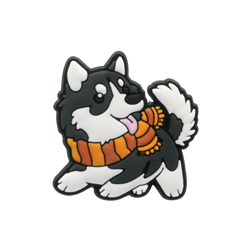Dog Husky with a scarf