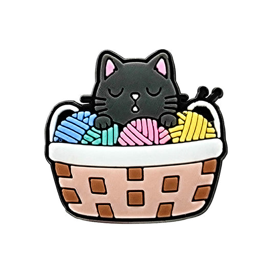 Black Cat in a Basket